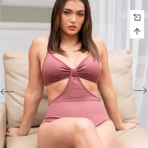 Dusty rose Eloise bodysuit LunaLae pole dance size US10